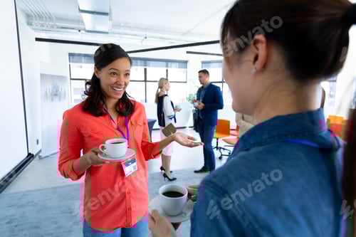 Preview: Businesswoman discussing in a office