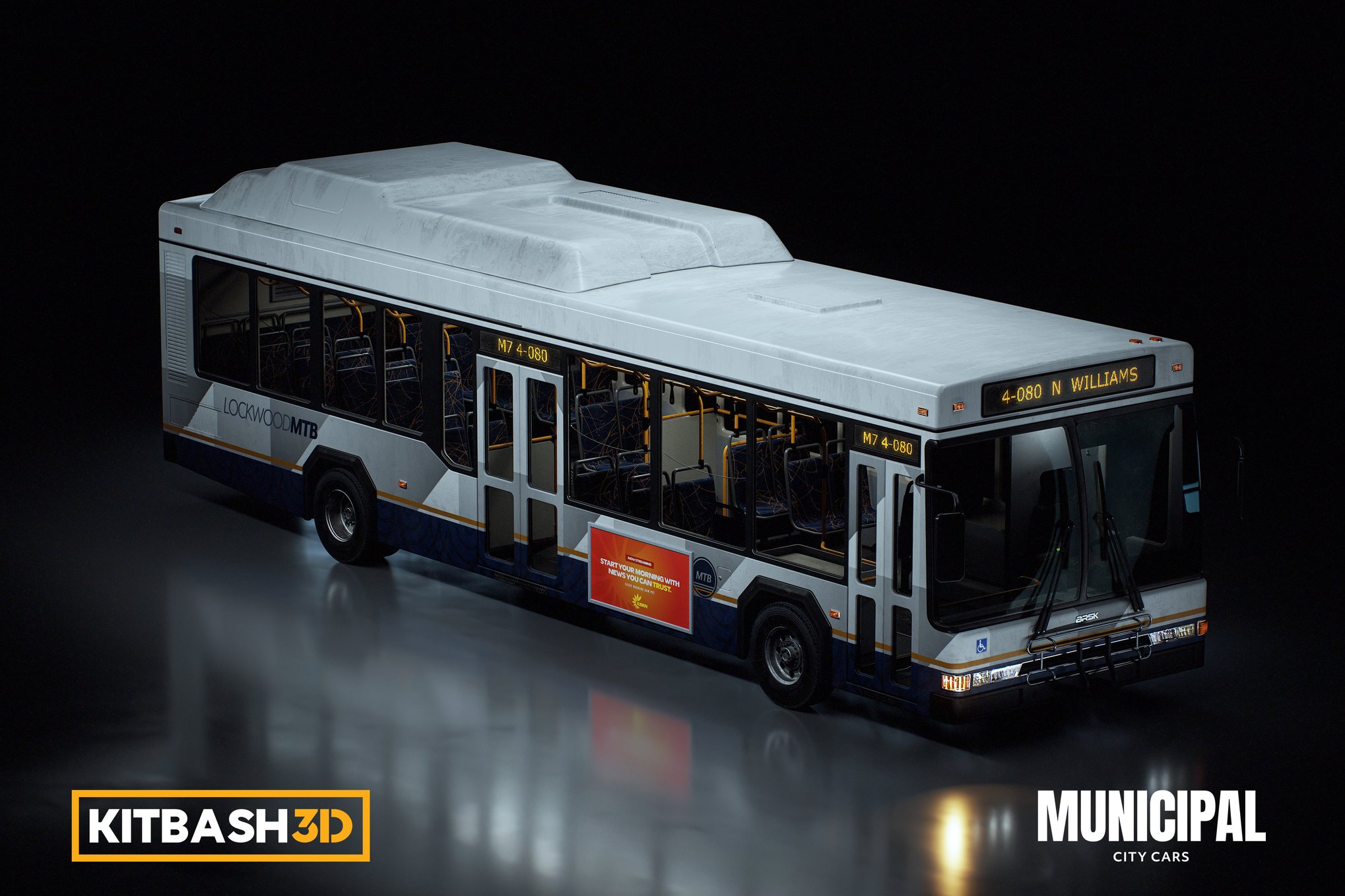 Kitbash: City Cars - City Bus 3D, Incl. kitbash & bus - Envato