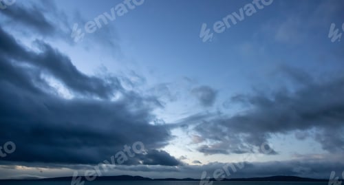 Preview: Dark Cloudscape over the West Coast of Pacific Ocean