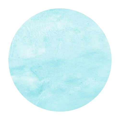 Preview: Light blue hand drawn watercolor circular frame background texture with stains