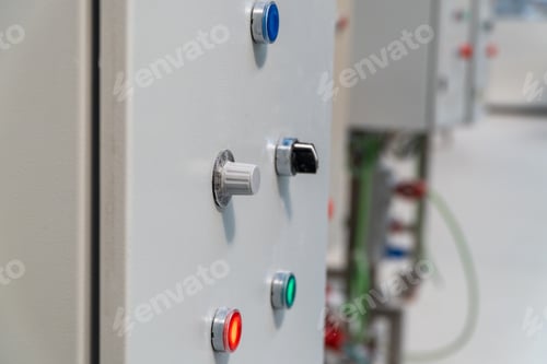 Preview: Control Panel with Lights and Knobs in Factory