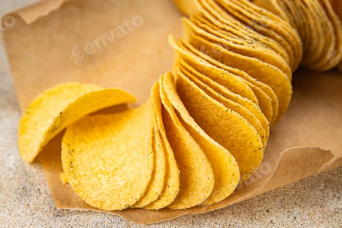 Preview: potato chips fast food fresh tasty food dish gourmet food background on the table rustic food top