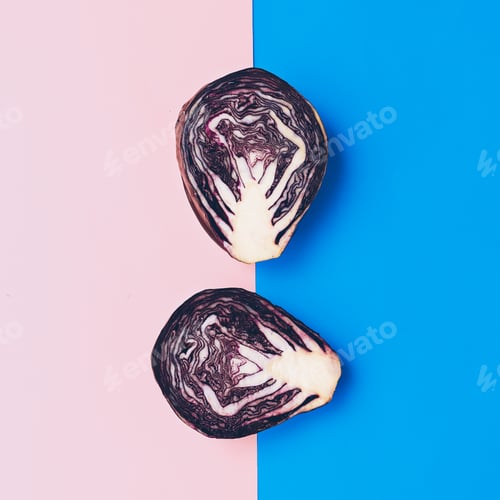 Aperçu: Raw cabbage
Vegan minimal art design