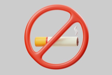 Preview: Contemporary No Smoking Sign with Cigarette Image
