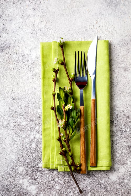 Preview: Easter table setting .Happy Easter concept.
