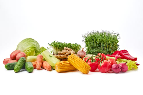 Preview: Pile of fresh juicy vegan food