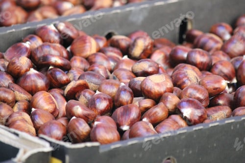 Preview: Chestnuts for sale at the farmer's market