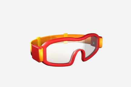 Preview: 3D Clear Lens Wrap-Around Industrial Safety Goggles Icon