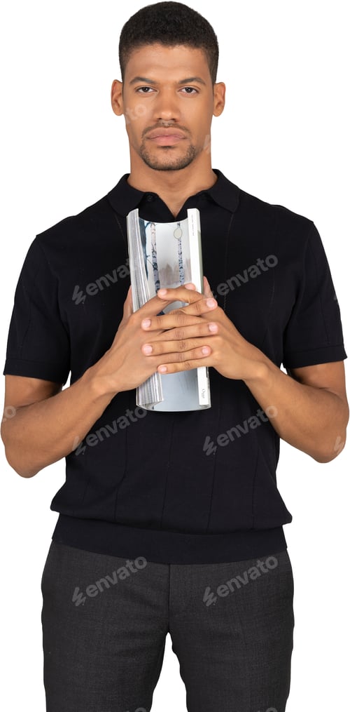 Preview: a young man holding a glass of water