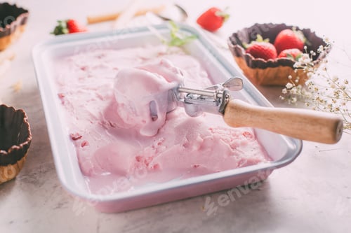 Aperçu: Délicieuse glace à la fraise en kit