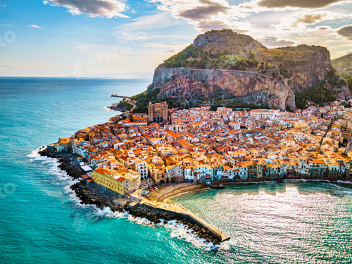 Preview: Cefalu, medieval village of Sicily island, Province of Palermo, Italy
