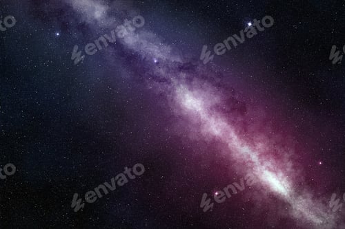 Preview: shining milky way in a starry night sky