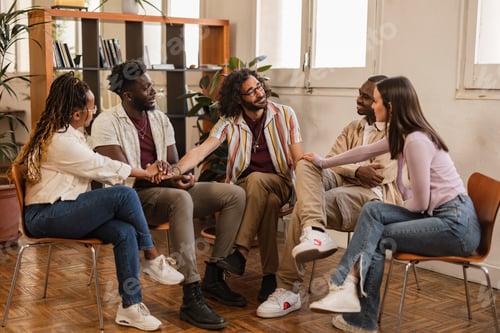 Preview: group therapy diverse multiracial people of multi generations