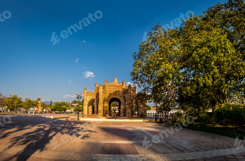 Preview: Colonial fountain and main square - Chiapa de Corzo, Chiapas, Mexico