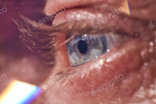 Preview: Closeup on eye of crop person
