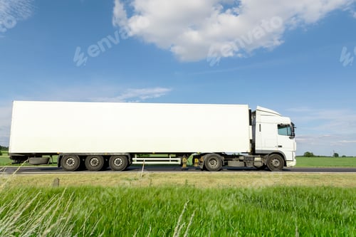 Preview: transportation truck on the road