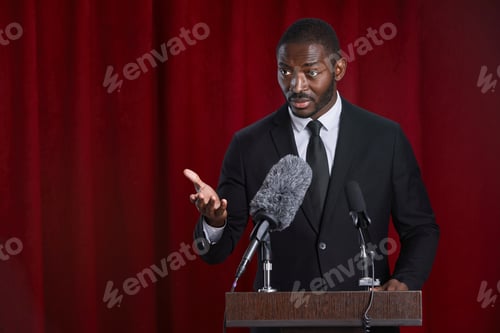 Preview: African-American Public Speaker on Stage