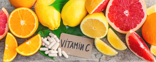 Preview: vitamin c and citrus. Selective focus.