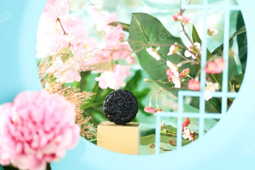 Preview: Black Round Mooncake