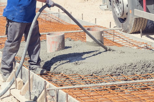 Preview: Construction Worker Leveling Concrete Pavement Outdoors.