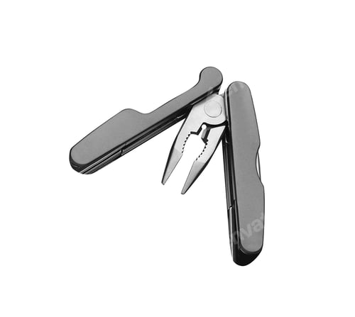 Preview: Steel multitool isolated on white background