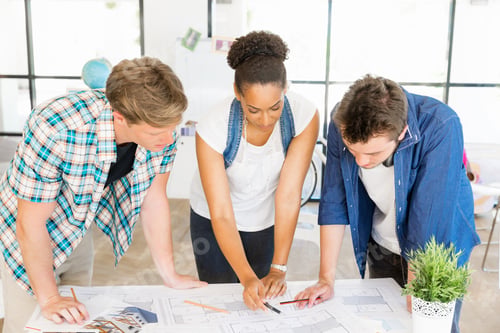 Preview: Young office workers or students as a team