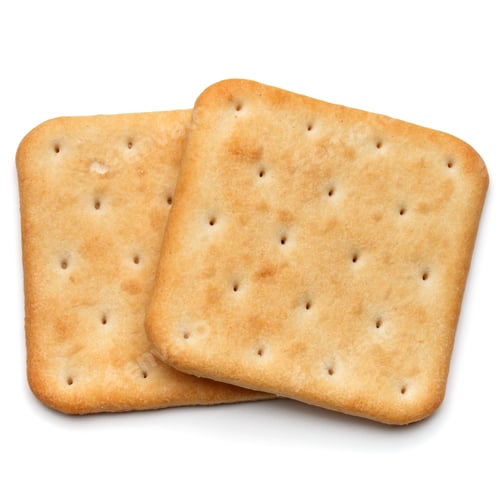 Preview: Dry cracker cookies isolated on white background cutout