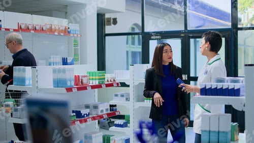 Preview: Woman needing help from druggist