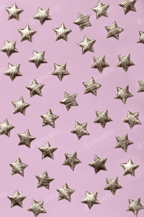 Preview: Golden shiny stars and sparkle glitter background