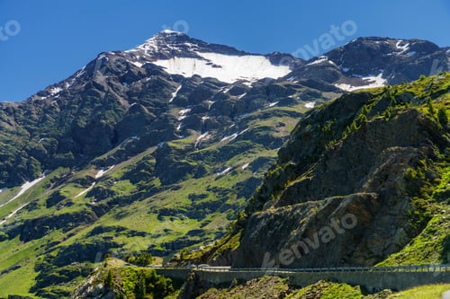 Preview: Passo Gavia, mountain pass in Lombardy, Italy, at summer