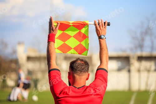 Vista previa: Football assistant referee during a game
