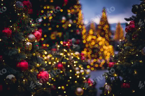 Preview: Decorated Christmas trees