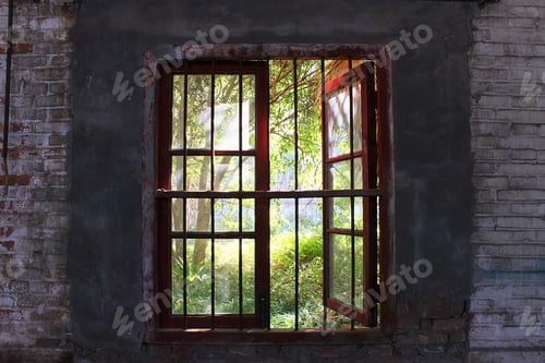 Preview: Exploring abandoned buildings in Shanghai, and found this beautiful window