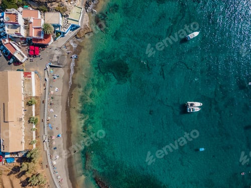 Preview: Aerial view of the Puertito de Adeje beach on the south coast of the island of Tenerife.