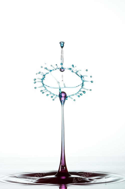 Preview: Splash of colorful liquid with high speed flash