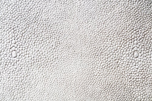 Preview: White or Light grey colour leather stingray skin with design