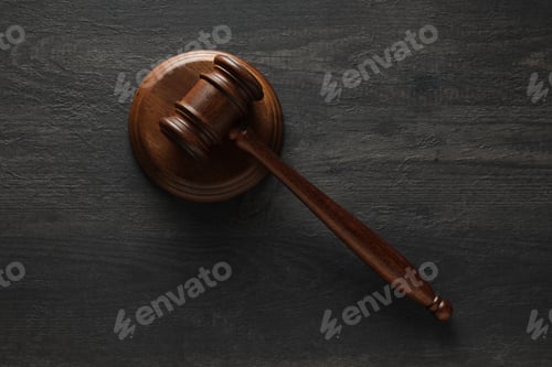 Preview: Concept of Auction, composition with wooden hammer