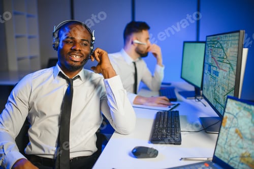 Preview: Dispatching support centers for freight transportation. Logistics and navigation of cargo delivery