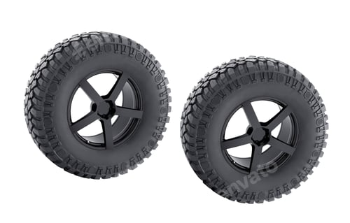 Preview: Modern automotive wheels isolated on white