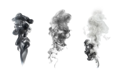 Preview: black smoke blot on white
