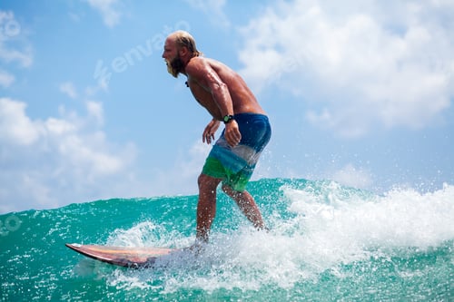 Preview: man surfing wave
