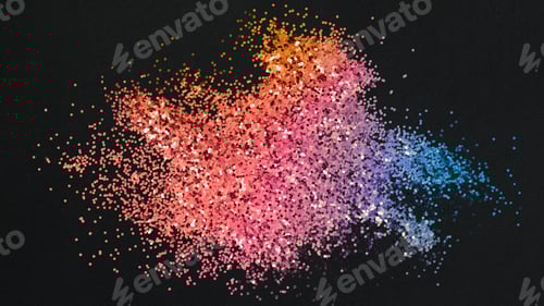 Preview: Abstract colorful glitter template