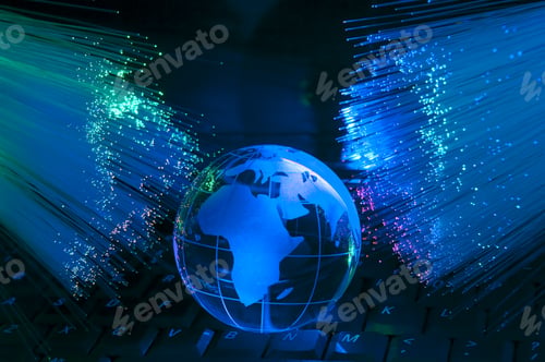 Preview: Globe With High Technology Background