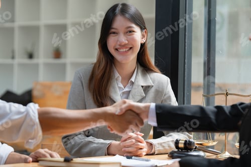 Preview: Business partnership meeting concept. Image businessmans handshake. Successful businessmen