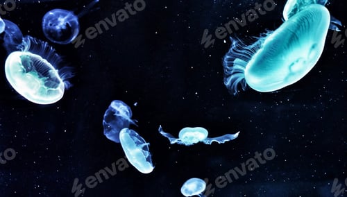 Preview: Close-up Of Jellyfish Swimming In Sea