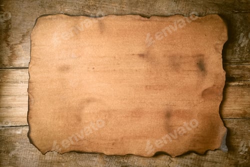 Preview: Old Paper On Old Wooden Table Background