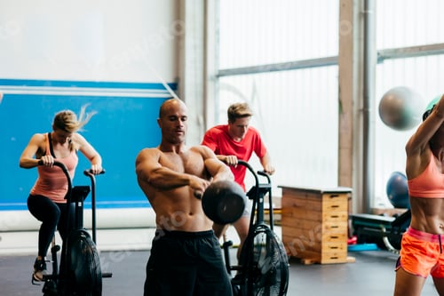 Preview: People working out in gym