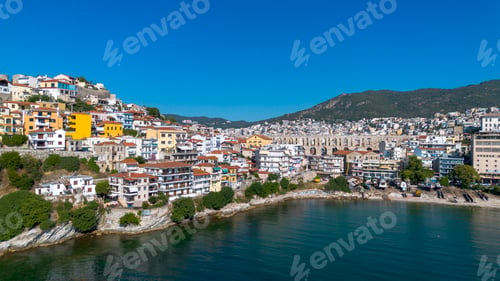 Preview: Kavala - Greece, June 24, 2025, Old town and sea view in Kavala, Macedonia, Greece, Europe