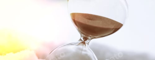 Preview: Sand passes through the hourglass bulbs, measuring the time it takes for the countdown to deadline