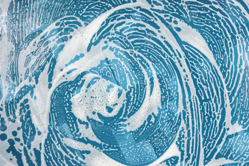 Preview: Drops- Liquid Foam. Fluid Aqua- Abstract Pattern Nature. Background- Cleansing Wash. Shampoo